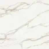 Calacatta Supreme marble texture, white with grey and beige veining, featuring subtle gold accents and a matte, uniform surface.